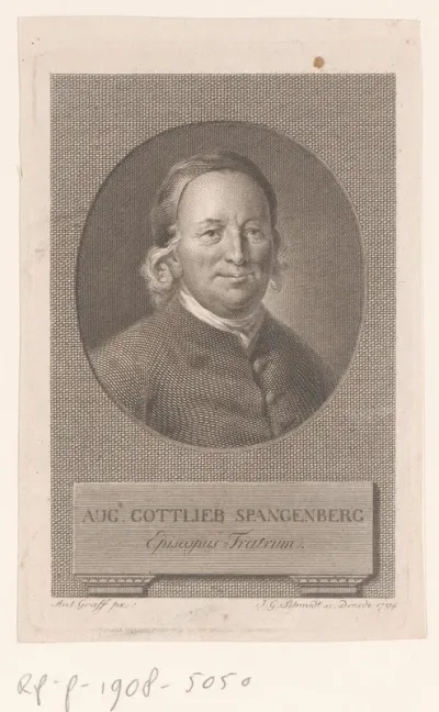 Portret van August Gottlieb Spangenberg