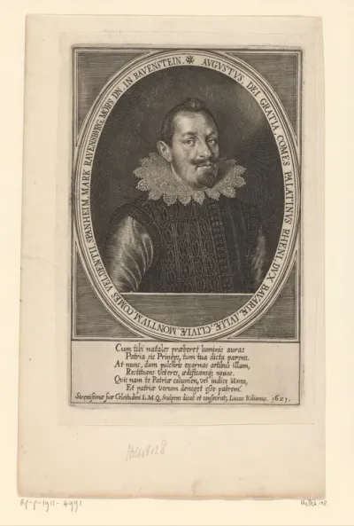 Portret van August graaf van Pfalz-Sulzbach