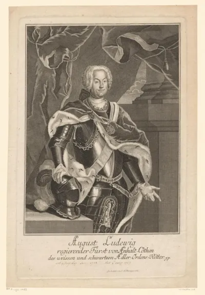 Portret van August Ludwig von Anhalt-Köthen