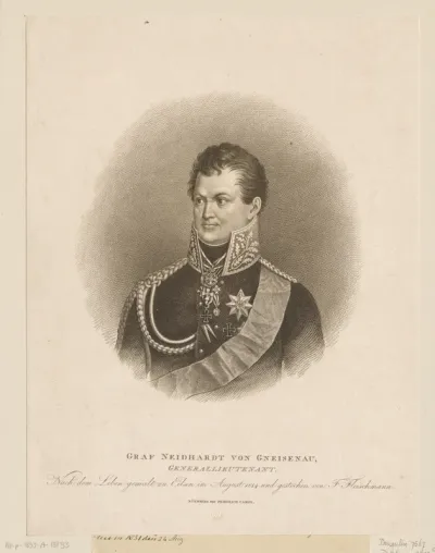 Portret van August Wilhelm Antonius Neidhardt graaf van Gneisenau