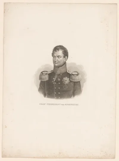 Portret van August Wilhelm Antonius Neidhardt, graaf von Gneisenau