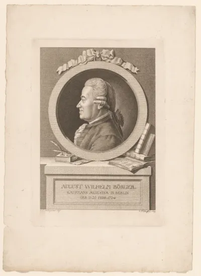 Portret van August Wilhelm Börger