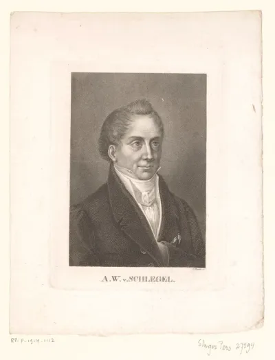 Portret van August Wilhelm von Schlegel