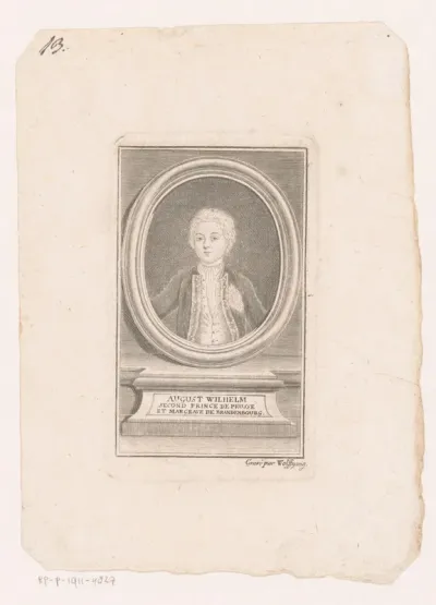 Portret van August Willem, prins van Pruisen