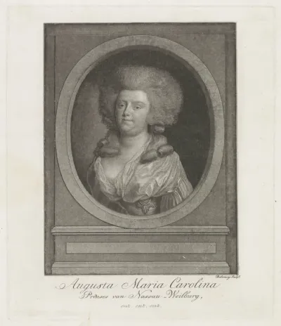 Portret van Augusta Maria Carolina van Nassau-Weilburg