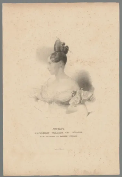 Portret van Augusta van Saksen-Weimar-Eisenach