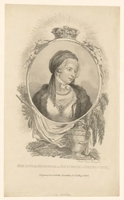 Portret van Augusta van Wales