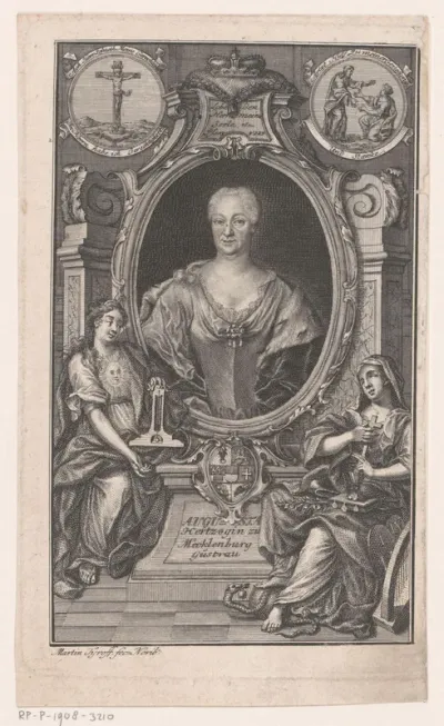 Portret van Auguste zu Mecklenburg