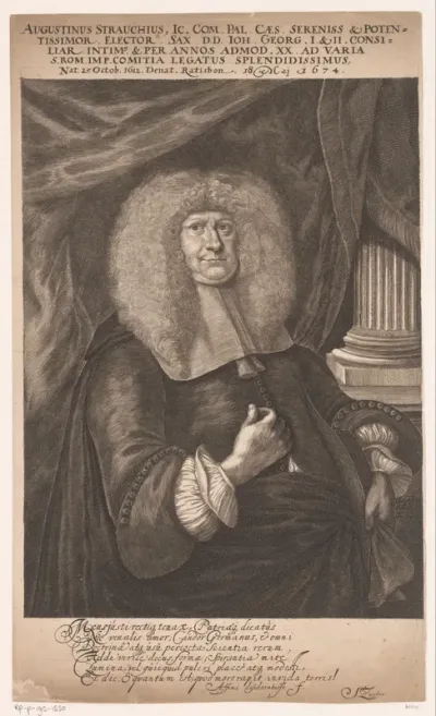 Portret van Augustin Strauch