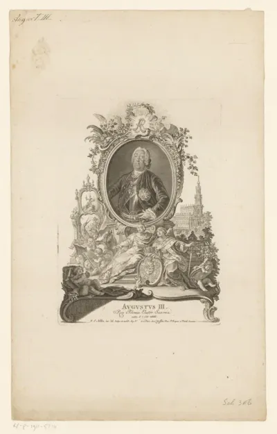 Portret van Augustus III, koning van Polen