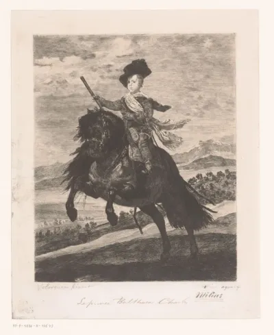 Portret van Baltasar Carlos te paard