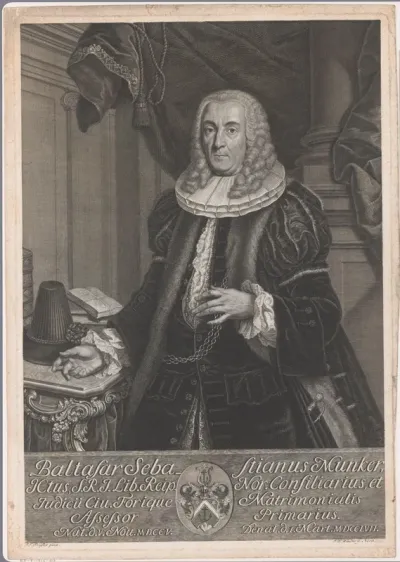 Portret van Baltasar Sebastian Munker