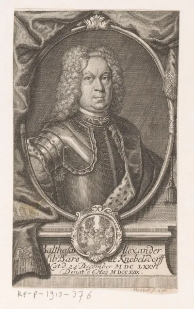 Portret van Balthasar Alexander Freiherr Knobelsdorff