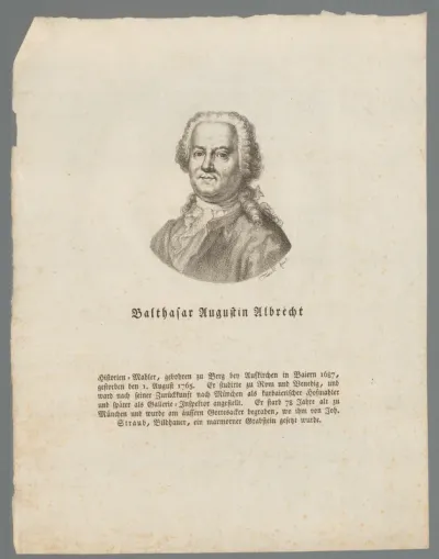 Portret van Balthasar August Albrecht
