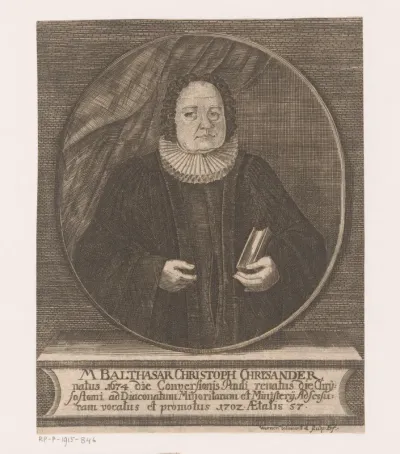 Portret van Balthasar Christoph Chrysander
