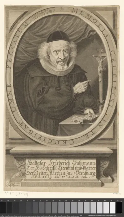 Portret van Balthasar Friedrich Saltzmann