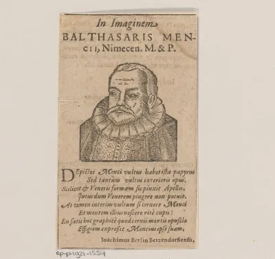Portret van Balthasar Menz