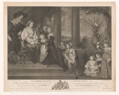 Portret van Balthazar Gerbier, Deborah Kip en hun kinderen