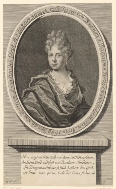 Portret van Barbara Theodora Bergemann
