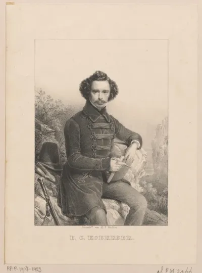 Portret van Barend Cornelis Koekkoek
