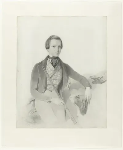 Portret van baron François René Hendrik Robert Fagel op jeugdige leeftijd