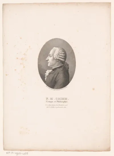 Portret van baron Friedrich Melchior Grimm