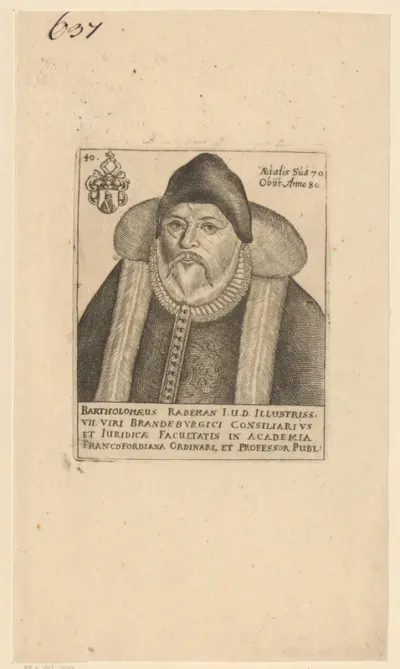 Portret van Bartholomäus Rademann