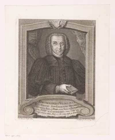 Portret van Bartholomäus Wegelin