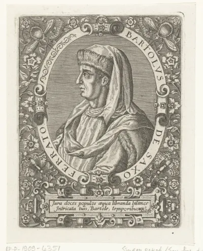 Portret van Bartolus de Saxoferrato