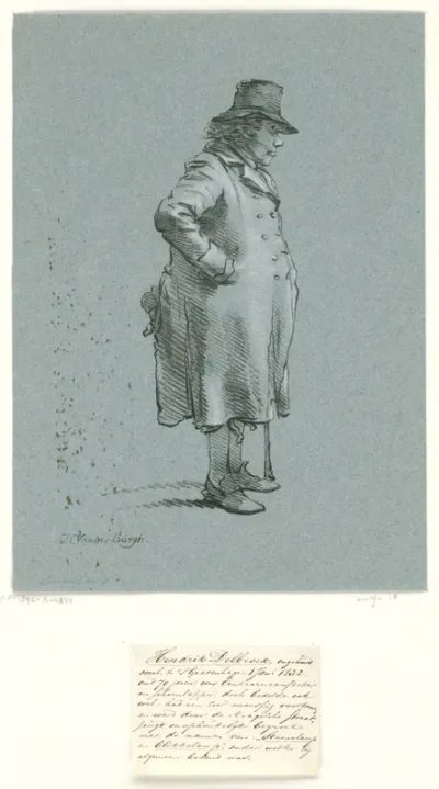 Portret van bedelaar Hendrik Delbroeck