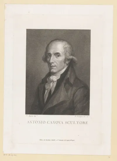 Portret van beeldhouwer Antonio Canova