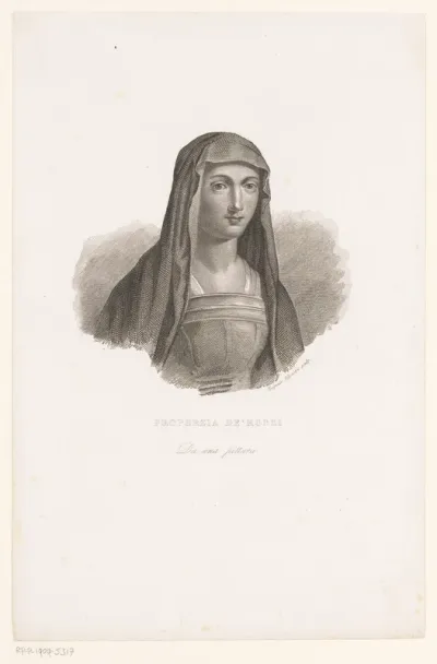 Portret van beeldhouwer Properzia de' Rossi