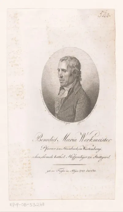 Portret van Benedict Maria Werkmeister