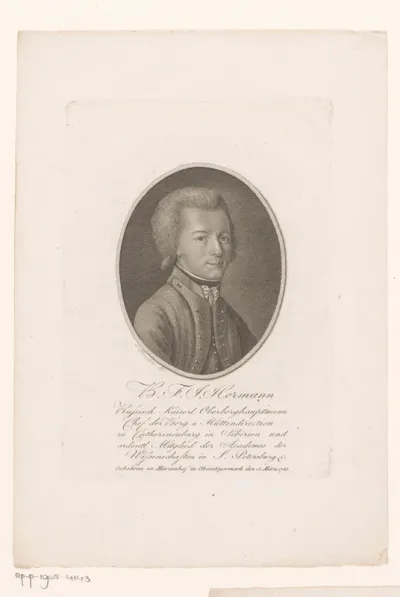 Portret van Benedikt Franz Johann von Hermann