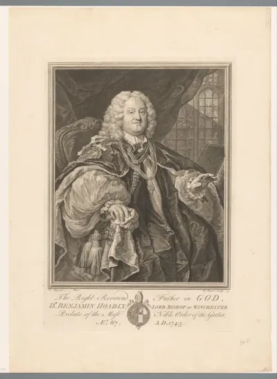Portret van Benjamin Hoadly op 67-jarige leeftijd