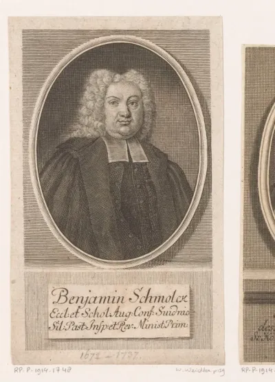 Portret van Benjamin Schmolck