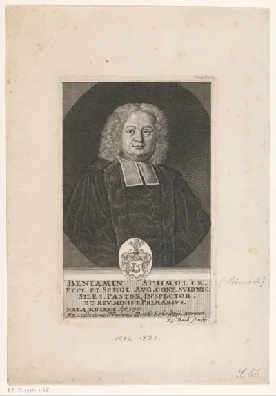 Portret van Benjamin Schmolck