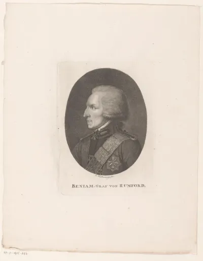 Portret van Benjamin Thompson von Rumford