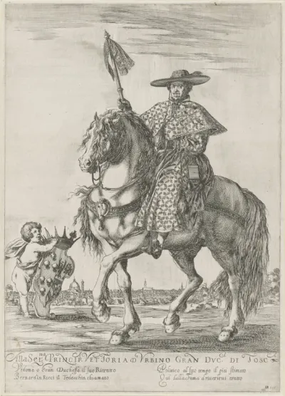 Portret van Bernardino Ricci te paard