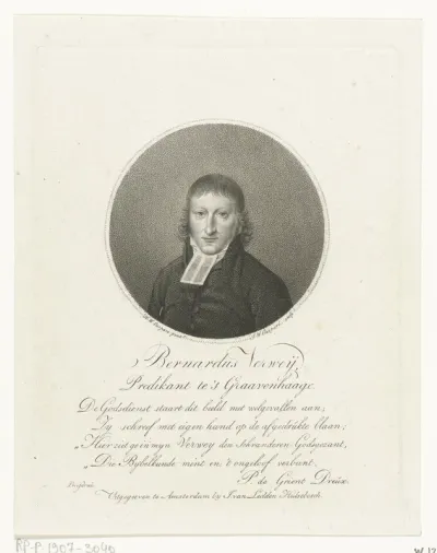 Portret van Bernardus Verwey