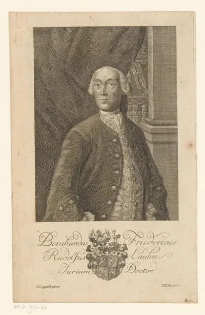 Portret van Bernhard Friedrich Rudolf Lauhn
