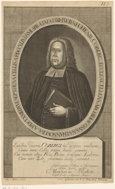 Portret van Bernhard Heinrich Coberg