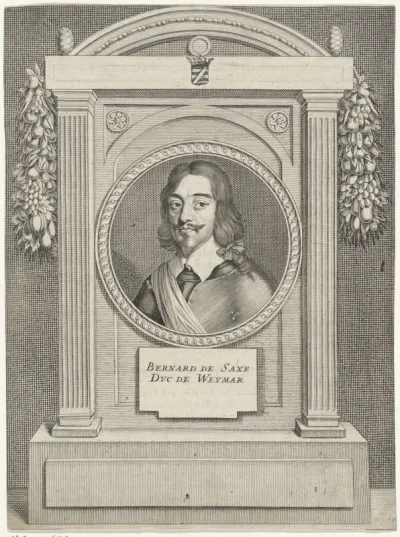 Portret van Bernhard, hertog van Saksen-Weimar