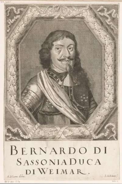 Portret van Bernhard, hertog van Saksen-Weimar