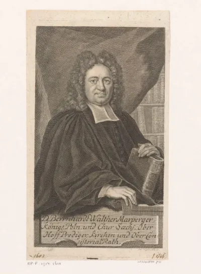Portret van Bernhard Walther Marperger