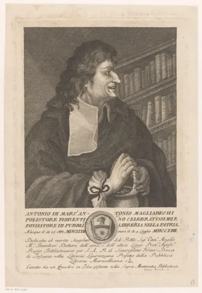 Portret van bibliofiel Antonio Magliabecchi