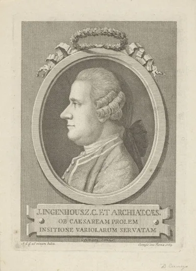 Portret van bioloog en arts Jan Ingenhousz