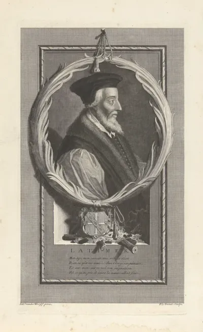 Portret van bisschop Hugh Latimer