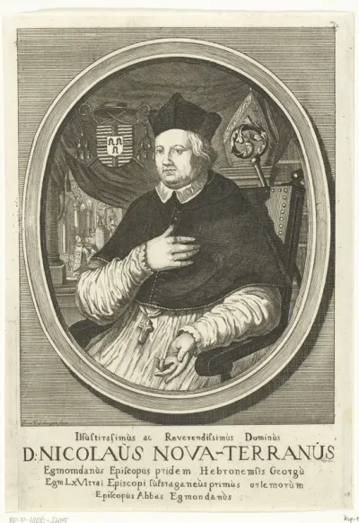Portret van bisschop Nicolaas Nieuwland (Nikolaus à Nova Terra) van Haarlem