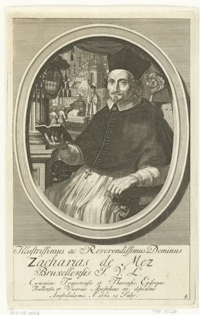 Portret van bisschop Zacharias du Mez van Thrallen